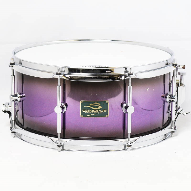 CANOPUS Color Steel Snare Drum 14×6.5 - Purple Burst S-1465 PBの画像